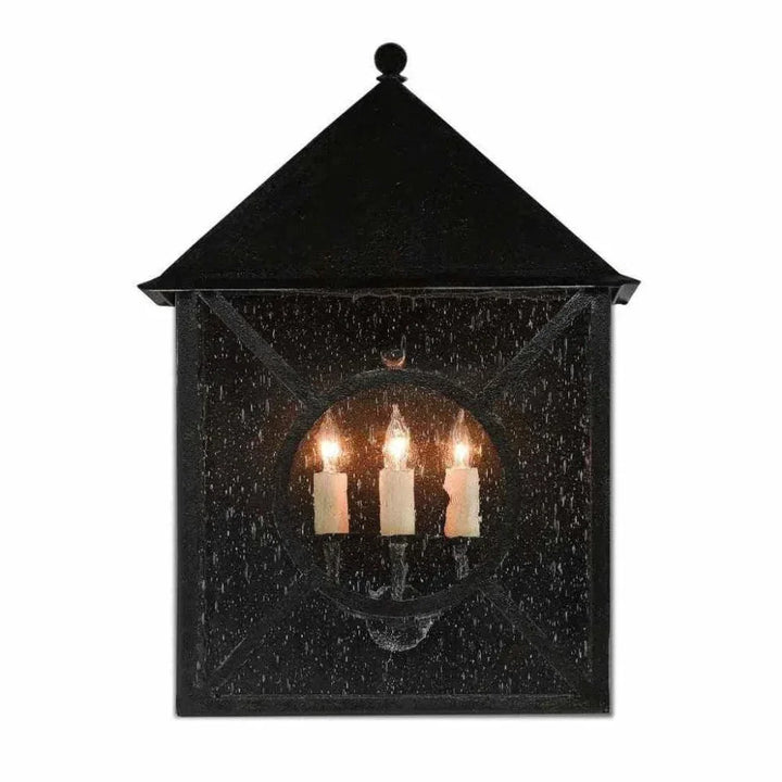 Midnight Ripley Large Outdoor Wall Sconce - LOOMLAN - Currey & Co - Wall Sconces