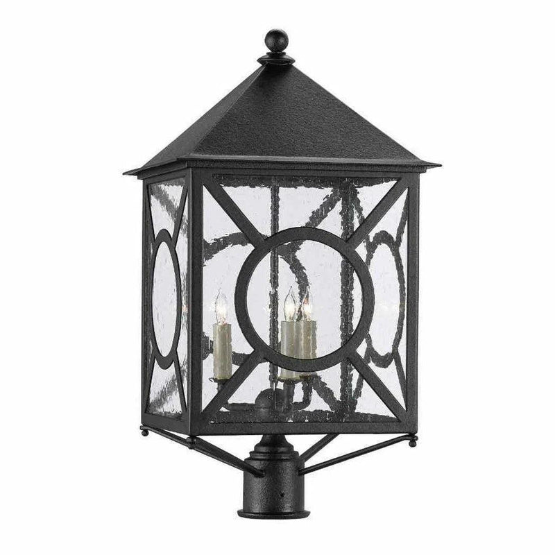 Midnight Ripley Large Post Light Outdoor Lighting LOOMLAN By Currey & Co