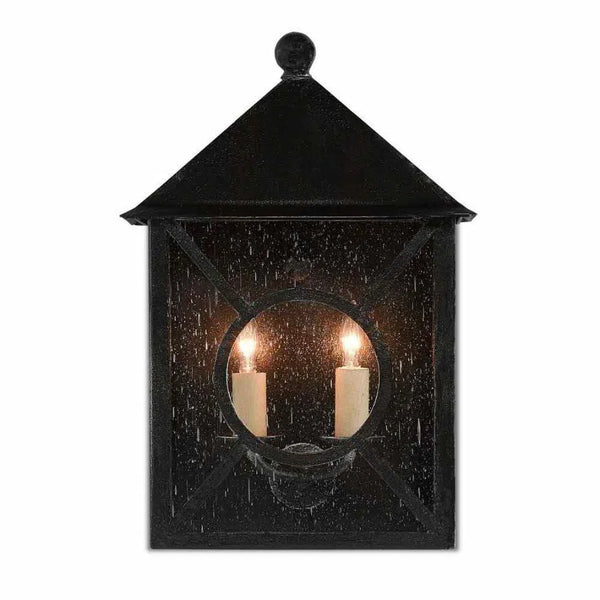 Midnight Ripley Medium Outdoor Wall Sconce Wall Sconces LOOMLAN By Currey & Co