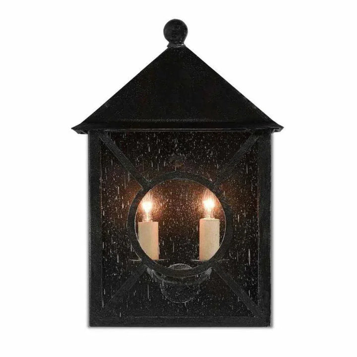 Midnight Ripley Medium Outdoor Wall Sconce - LOOMLAN - Currey & Co - Wall Sconces