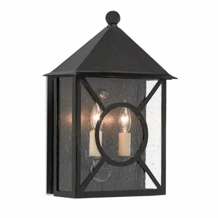 Midnight Ripley Medium Outdoor Wall Sconce - LOOMLAN - Currey & Co - Wall Sconces