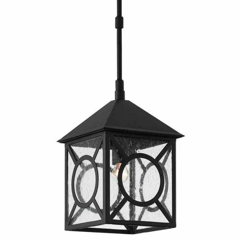 Midnight Ripley Small Outdoor Lantern-Outdoor Lighting-Currey & Co-LOOMLAN