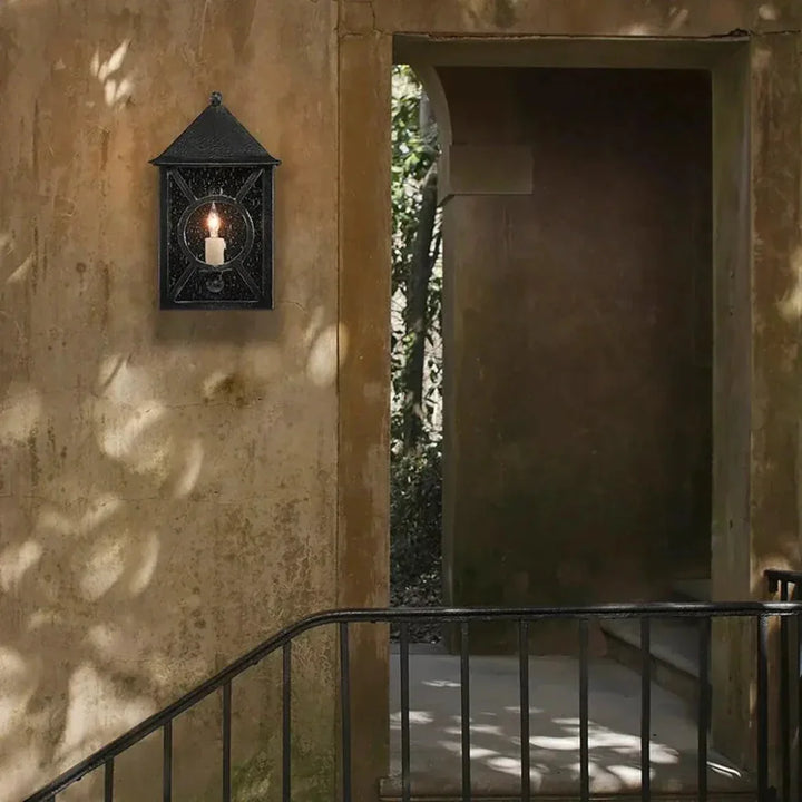 Midnight Ripley Small Outdoor Wall Sconce - LOOMLAN - Currey & Co - Wall Sconces