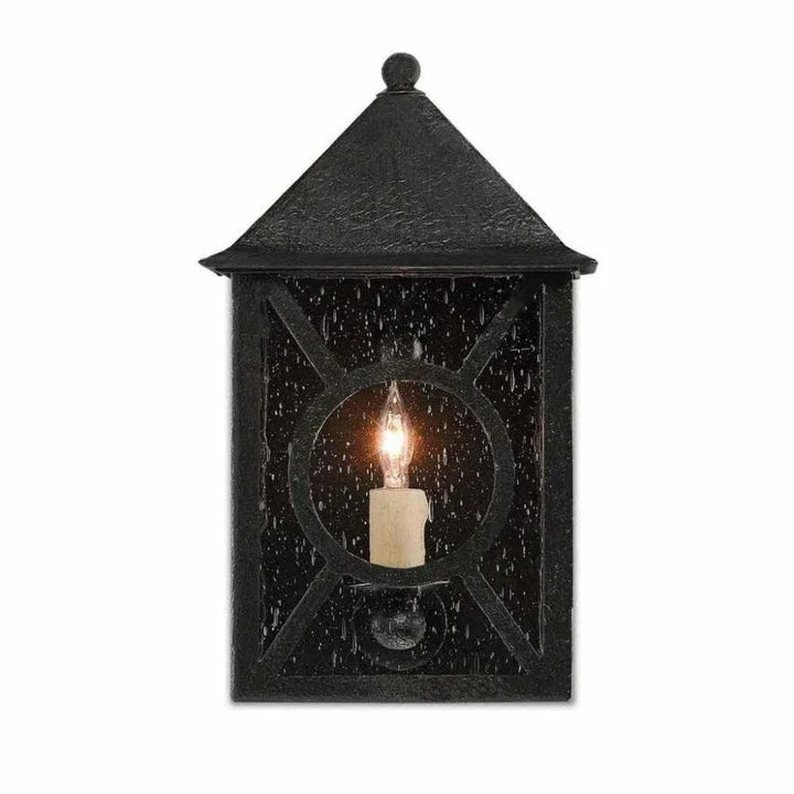 Midnight Ripley Small Outdoor Wall Sconce - LOOMLAN - Currey & Co - Wall Sconces