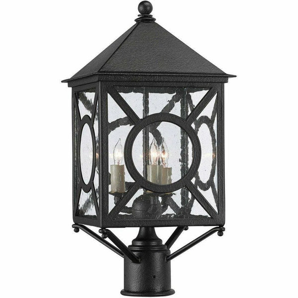 Midnight Ripley Small Post Light Outdoor Lighting LOOMLAN By Currey & Co