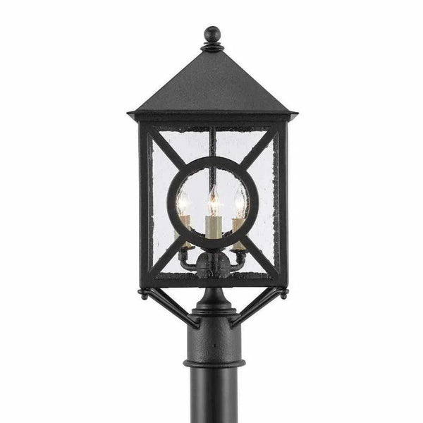 Midnight Ripley Small Post Light Outdoor Lighting LOOMLAN By Currey & Co