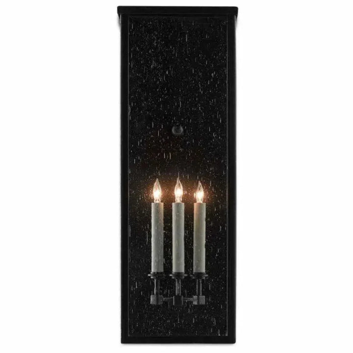Midnight Tanzy Large Outdoor Wall Sconce - LOOMLAN - Currey & Co - Wall Sconces