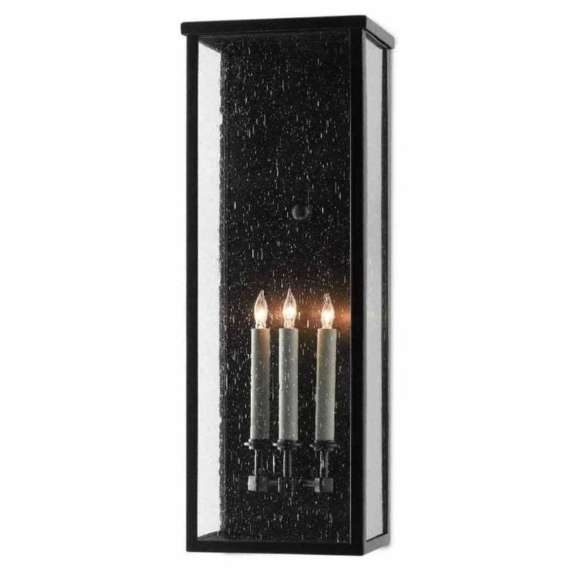 Midnight Tanzy Large Outdoor Wall Sconce Wall Sconces LOOMLAN By Currey & Co
