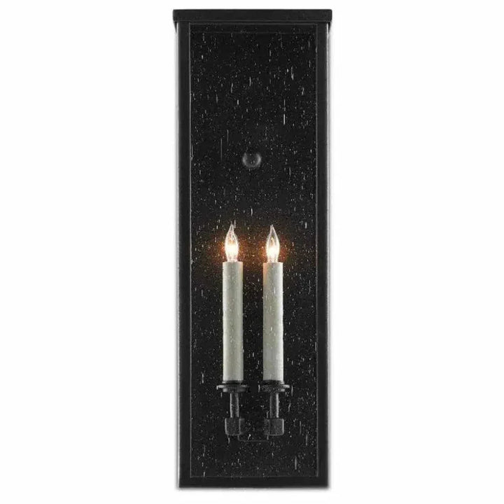 Midnight Tanzy Medium Outdoor Wall Sconce - LOOMLAN - Currey & Co - Wall Sconces