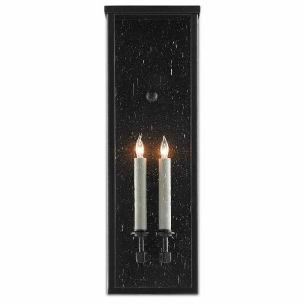 Midnight Tanzy Medium Outdoor Wall Sconce Wall Sconces LOOMLAN By Currey & Co