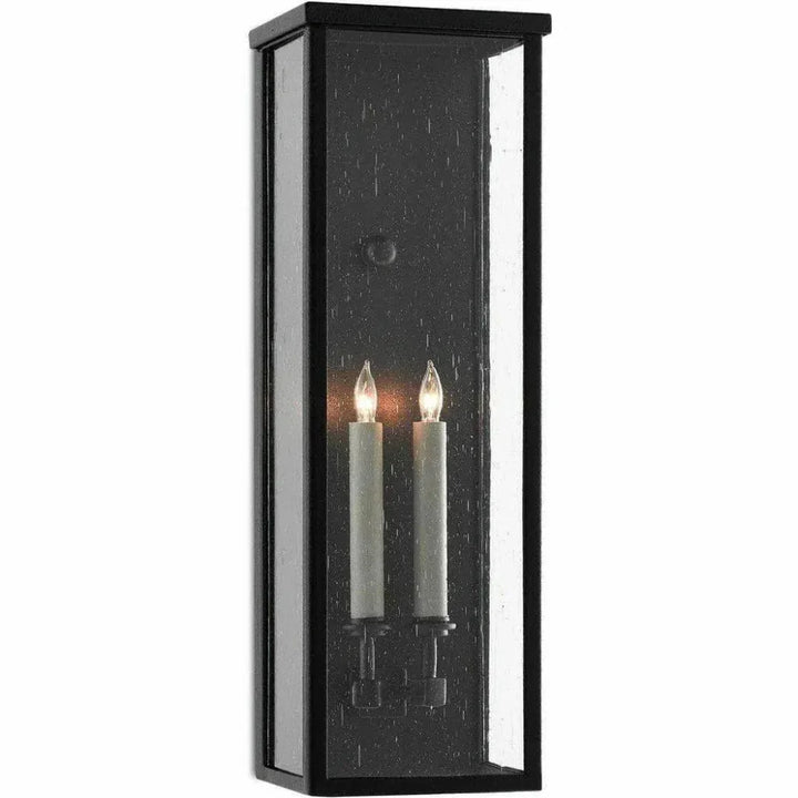 Midnight Tanzy Medium Outdoor Wall Sconce - LOOMLAN - Currey & Co - Wall Sconces