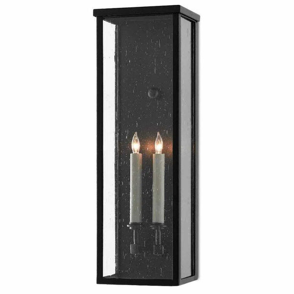 Midnight Tanzy Medium Outdoor Wall Sconce Wall Sconces LOOMLAN By Currey & Co