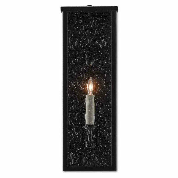 Midnight Tanzy Small Outdoor Wall Sconce Wall Sconces LOOMLAN By Currey & Co