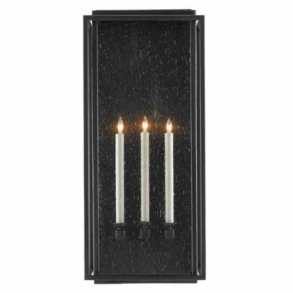 Midnight Wright Large Outdoor Wall Sconce Wall Sconces LOOMLAN By Currey & Co
