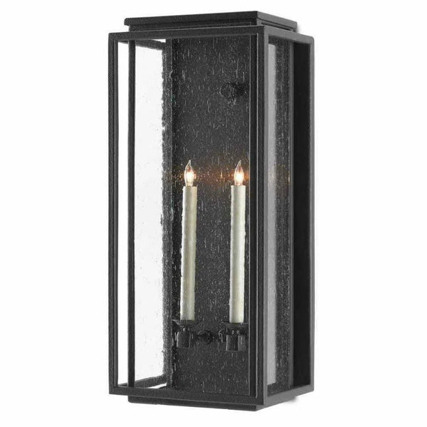 Midnight Wright Medium Outdoor Wall Sconce Wall Sconces LOOMLAN By Currey & Co