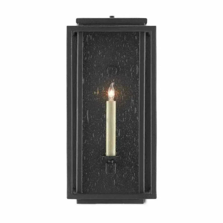Midnight Wright Small Outdoor Wall Sconce - LOOMLAN - Currey & Co - Wall Sconces
