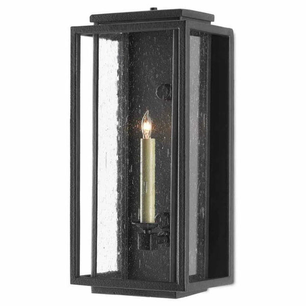 Midnight Wright Small Outdoor Wall Sconce Wall Sconces LOOMLAN By Currey & Co