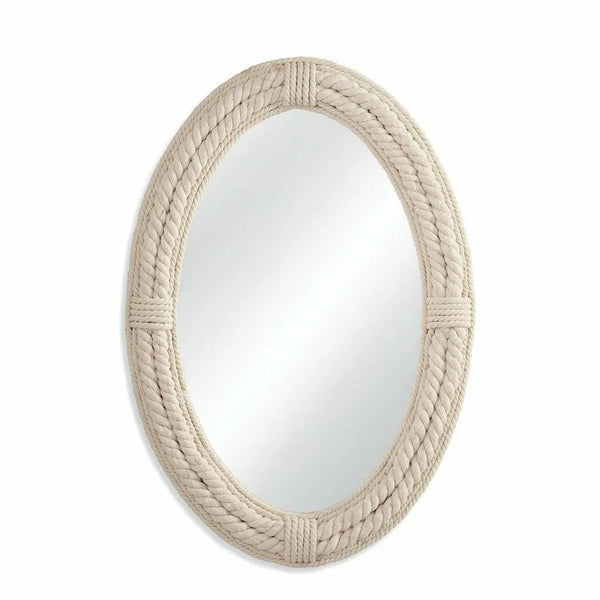 Mila 38" Rectangle White Wall Mirror Wall Mirrors LOOMLAN By Bassett Mirror