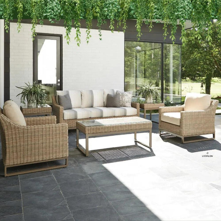 Milan 25" Square End Table Premium Wicker Furniture - LOOMLAN - Lloyd Flanders - Outdoor Side Tables