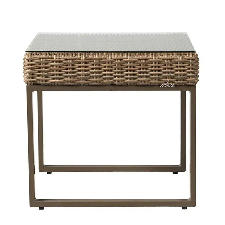 Milan 25" Square End Table Premium Wicker Furniture - LOOMLAN - Lloyd Flanders - Outdoor Side Tables