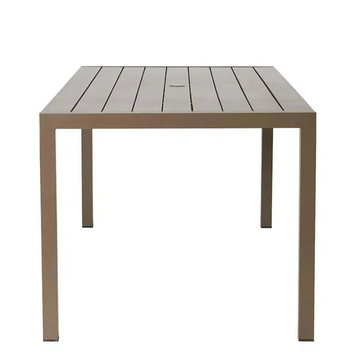 Milan 87" Rectangular Umbrella Dining Table Made USA-Outdoor Dining Tables-Lloyd Flanders-LOOMLAN