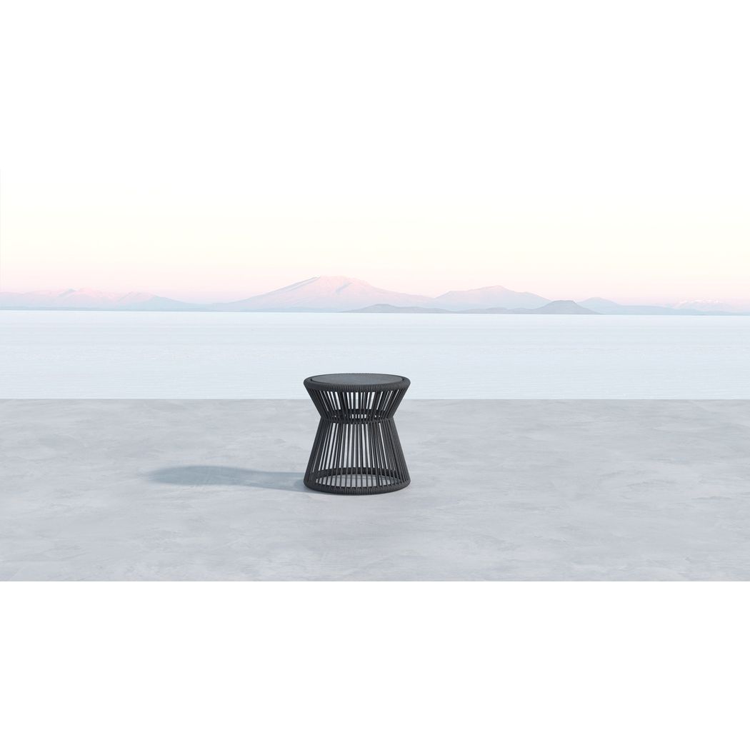 Milano Aluminum Modern Outdoor End Table