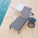 Milano Aluminum Modern Outdoor End Table