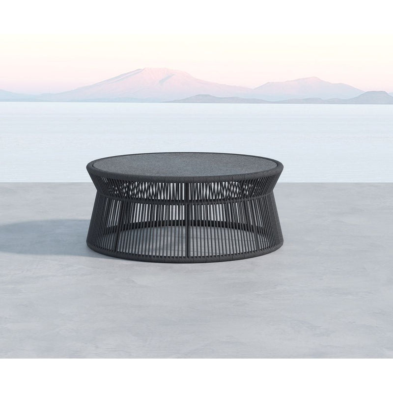 Milano Aluminum Outdoor Coffee Table-Outdoor Coffee Tables-Sunset West-LOOMLAN