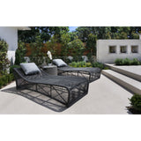 Milano Modern Cushionless Outdoor Chaise-Outdoor Chaises-Sunset West-LOOMLAN