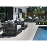 Milano Modern Cushionless Outdoor Chaise-Outdoor Chaises-Sunset West-LOOMLAN