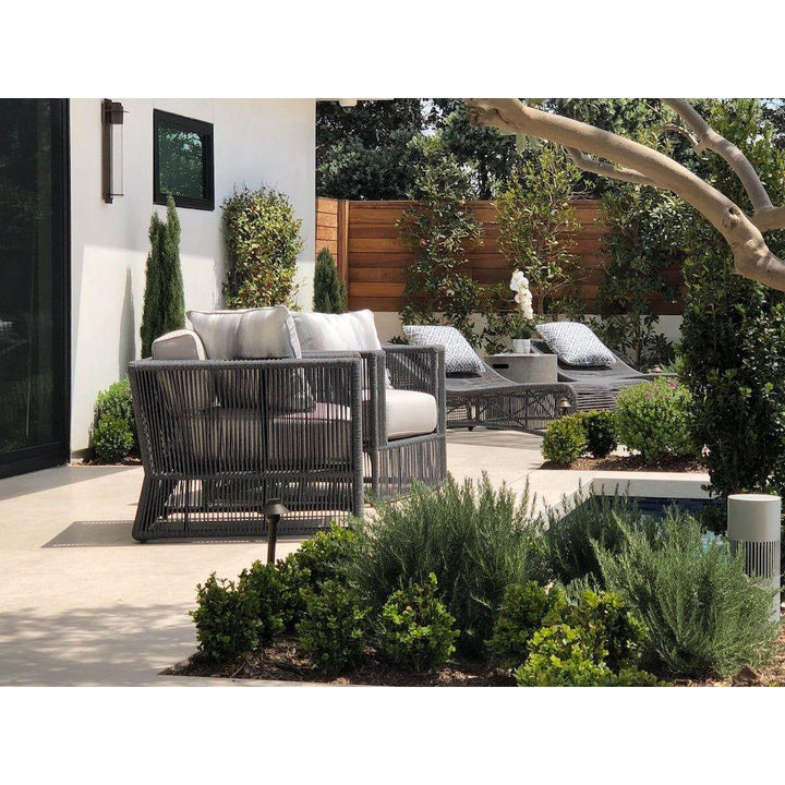 Outdoor Chair Less Milano Modern Cushionless Outdoor Chaise Lounge | LOOMLAN