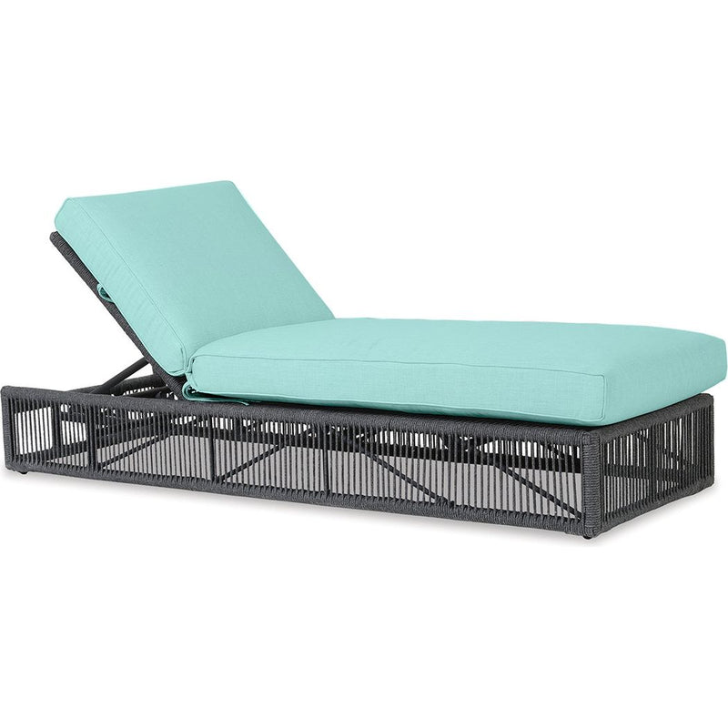 Milano Sunbrella Adjustable Outdoor Chaise-Outdoor Chaises-Sunset West-Dupione Celeste-LOOMLAN