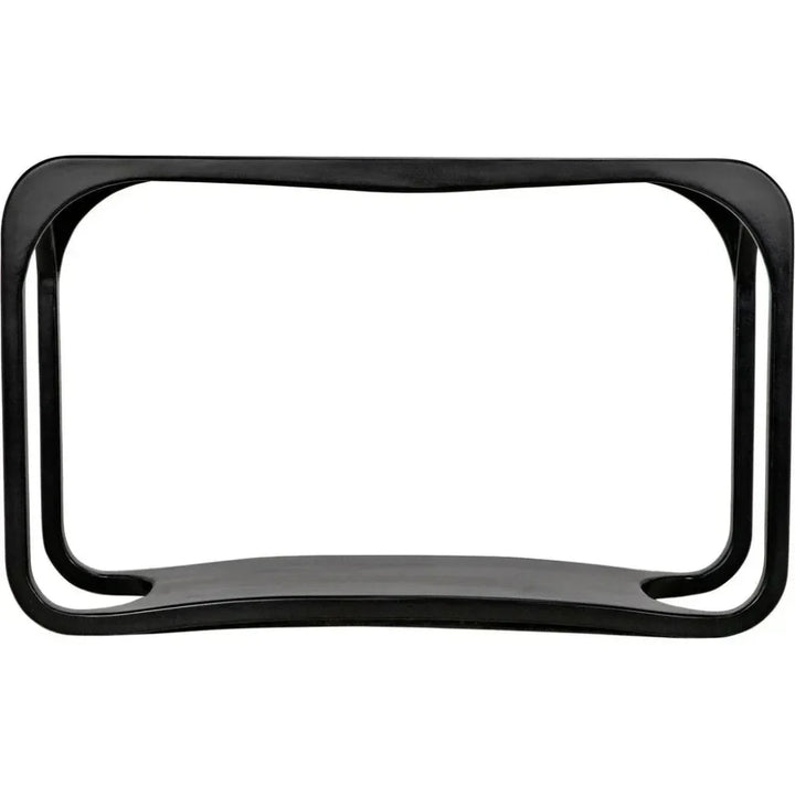 Milena Wood Black Rectangle Console Table - LOOMLAN - Noir - Console Tables