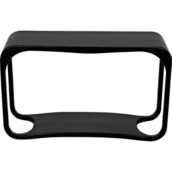 Milena Wood Black Rectangle Console Table - LOOMLAN - Noir - Console Tables