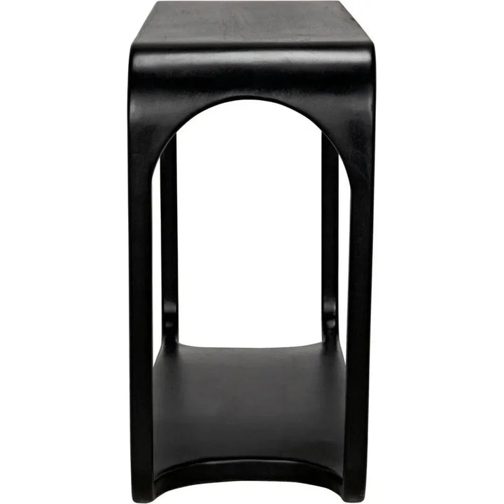 Milena Wood Black Rectangle Console Table - LOOMLAN - Noir - Console Tables