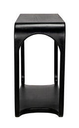 Milena Wood Black Rectangle Console Table-Console Tables-Noir-LOOMLAN