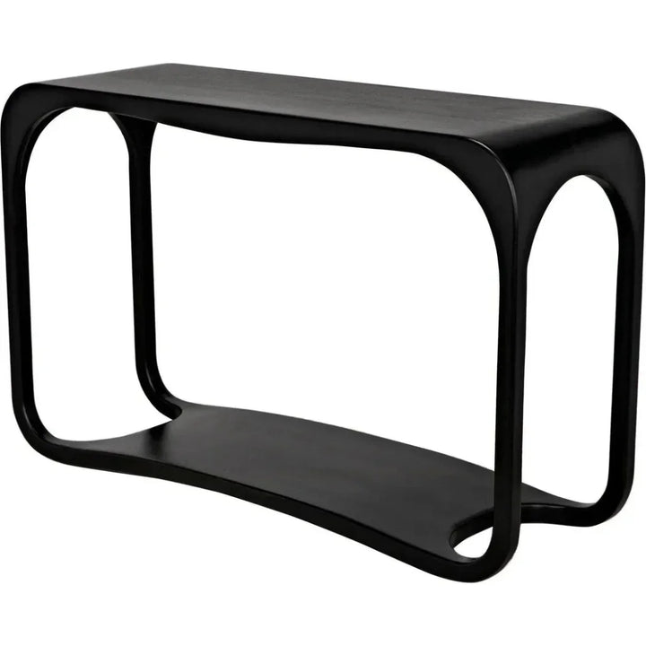 Milena Wood Black Rectangle Console Table - LOOMLAN - Noir - Console Tables