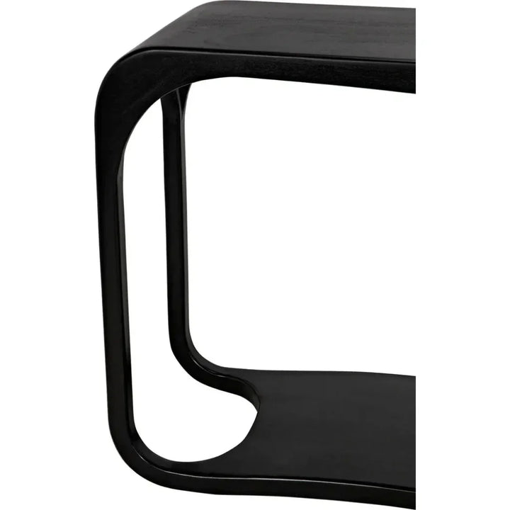 Milena Wood Black Rectangle Console Table - LOOMLAN - Noir - Console Tables