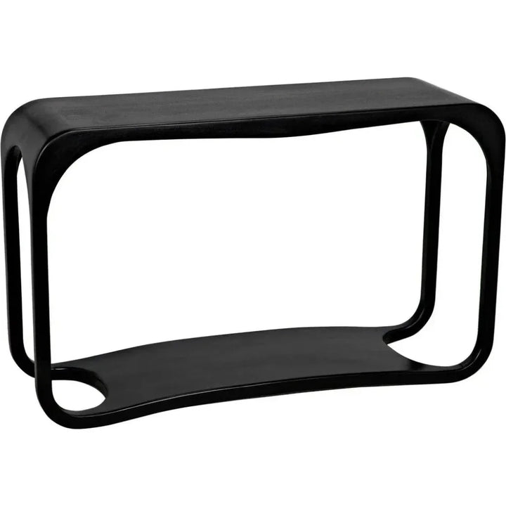 Milena Wood Black Rectangle Console Table - LOOMLAN - Noir - Console Tables