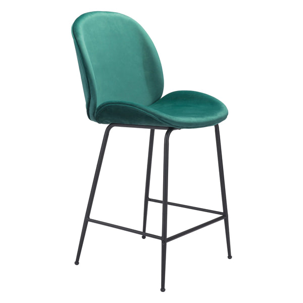 Miles Counter Chair Green Counter Stools LOOMLAN By Zuo Modern
