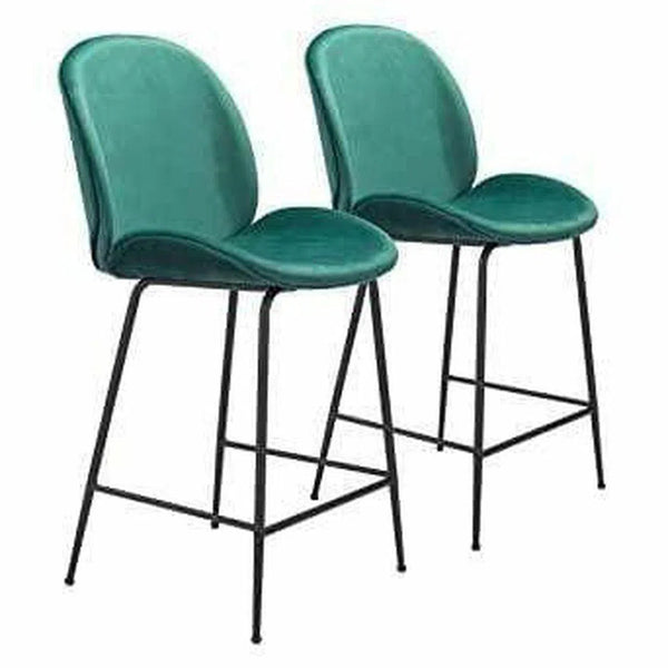 Miles Counter Chair Green Counter Stools LOOMLAN By Zuo Modern