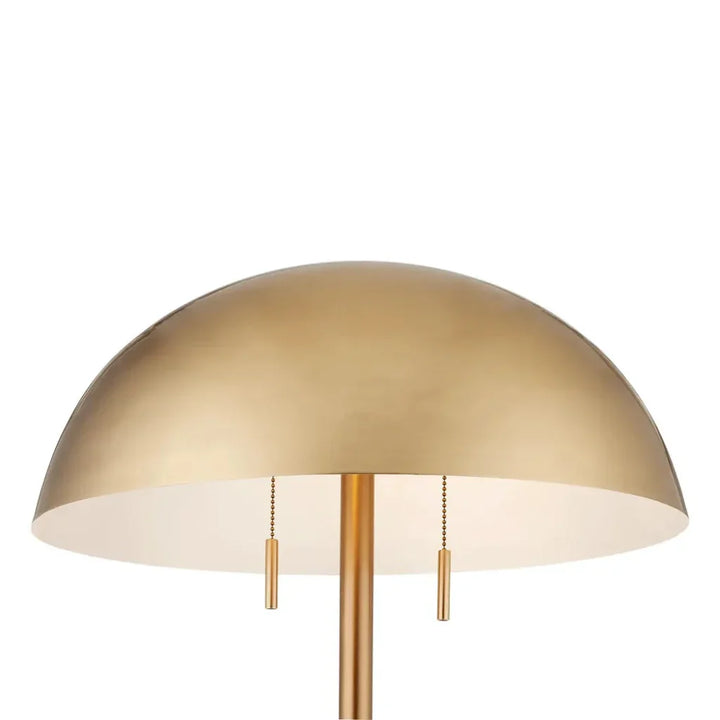 Miles Gold Floor Lamp-Floor Lamps-Currey & Co-LOOMLAN
