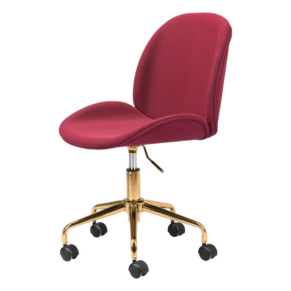 Miles Office Chair Red Office Chairs LOOMLAN By Zuo Modern