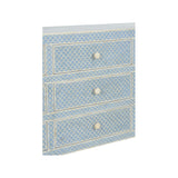 Milford Bone Inlay Patterned Blue Dresser-Dressers-Chelsea House-LOOMLAN