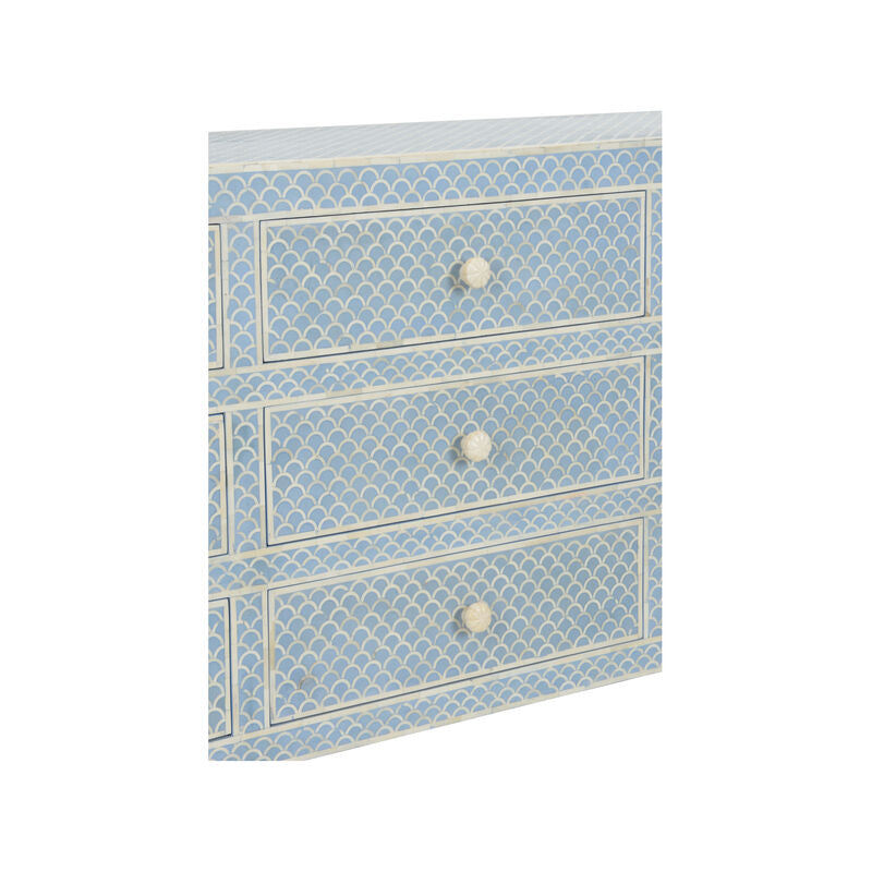 Milford Bone Inlay Patterned Blue Dresser-Dressers-Chelsea House-LOOMLAN