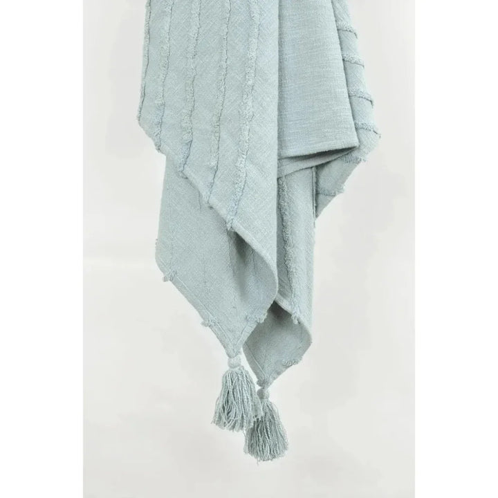 Milo Boho Cotton Throw Blanket-Outdoor Blankets-LOOMLAN-Aqua-LOOMLAN
