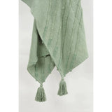 Milo Boho Cotton Throw Blanket-Outdoor Blankets-LOOMLAN-Green-LOOMLAN