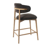 Milo Luxurious Leather Counter Stool-Counter Stools-LH Imports-LOOMLAN