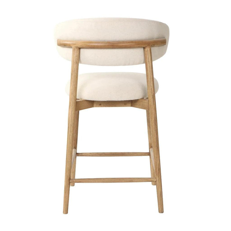 Milo Luxurious Leather Counter Stool-Counter Stools-LH Imports-LOOMLAN