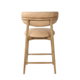 Milo Luxurious Leather Counter Stool-Counter Stools-LH Imports-LOOMLAN